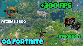 OG Fortnite FPS TEST on GTX 1660 Ti amp 5 3600Performance Mode1080Pbenchmark32gb ram fps test [upl. by Alain]