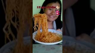 2X spicy noodle eating challenge spicynoodledelisciouscookingcookingfoodrecipevideominivlog [upl. by Ocirema]