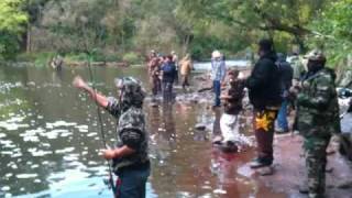 Burt dam guys fishing hooks big salmon fisherman’s park [upl. by Araed]