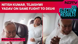 Lok Sabha Election 2024 Result  Nitish Kumar Tejashwi Yadav Take Same Flight To Delhi [upl. by Joses71]