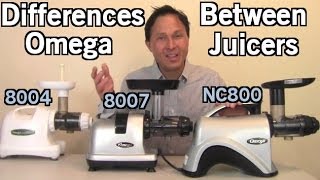 Differences Between Omega 8004 8006 8007 8008 NC800 NC900 Juicers [upl. by Aillij790]