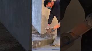 Fast cutting process of the outer edge of the cement foundation craftsman shorts [upl. by Linders526]