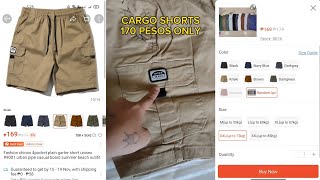 CARGO SHORTS FOR ONLY 170 PESOS  PART 1 KHAKI [upl. by Amilah]