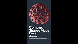 Complex Shapes made Easy Blender [upl. by Eerrehc]