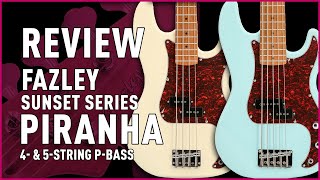 Fazley Sunset Series Piranha 45string Pbass Review I Bax Music [upl. by Westland]