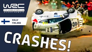 WRC Rally Finland CRASH Compilation BIG Finland rally crashes jump fails and barrel rolls [upl. by Thomasine]