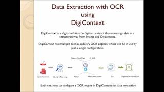 OCR data extraction using MODI Nuance OmniPage ABBYY FineReader by DigiContext [upl. by Arrac]