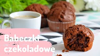 BABECZKI CZEKOLADOWE 🧁🍫😋  pyszne muffinki czekoladowe w niecałe 40 minut  Ciastkożercypl [upl. by Nosyaj]