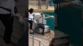 Smooth operator has secret admirer 😂👏 tom mime seaworld antics seaworldmime funny comedy [upl. by Orfinger]