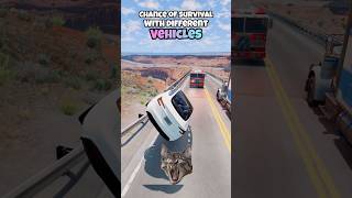 Chance of survival with different vehicles beamng beamngdrive game gameplay gaming beamngcrash [upl. by Rosabelle]