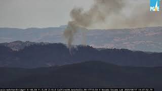 The 1st 3 hours of the Walbridge Fire in Sonoma Co from the ALERTWildfire Mohrhardt Ridge 1 camera [upl. by Nee]