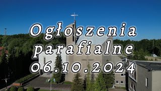 Ogłoszenia 6 października 2024 r [upl. by Annahs]