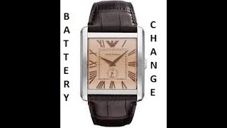 Emporio Armani Watch Battery Change [upl. by Ebonee]