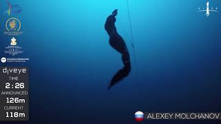 AIDA Depth World Championship Roatan 2017  Alexey Molchanov CWT GOLD [upl. by Pavier805]