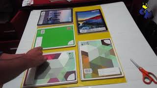 Forrar tus cuadernos con papel lustre Fácil [upl. by Haliled64]