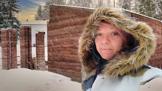 Rammed Earth in the Snow  Geothermal Custom Greenhouse Ep17 [upl. by Yesiad]