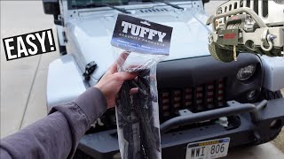 Installing a Tuffy FlipUp License Plate Holder on My Jeep Wrangler [upl. by Kelam]