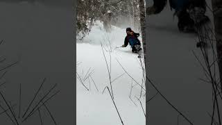 Telemark skiing in deep champagne powder [upl. by Esaj]