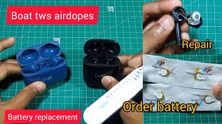 boat tws airdopes battery replacement । fix airbuds battery ।। TH24 [upl. by Aynna144]