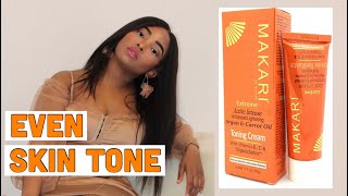 FULL REVIEW of makari Extreme Active Intense Argan and Carrot Tone Cream what to use for face [upl. by Aikrahs]