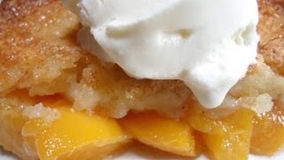 How to make Peach Cobbler  Canned Peaches  Fast [upl. by Mun]