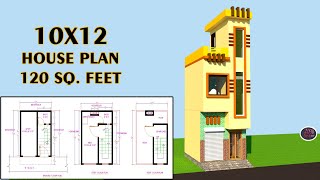 10×12 small house plan 120 square feet house plan 2021 [upl. by Vierno121]