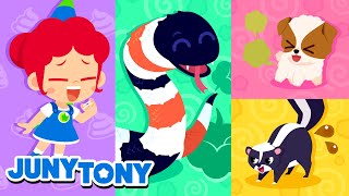 Farting Animals  Do Animals Fart  Fun Animal Songs for Kids  Kids Songs  JunyTony [upl. by Hsakiv]