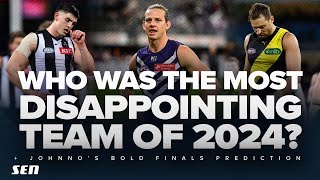 Who has been the most DISAPPOINTING team of 2024  Brad Johnsons BOLD finals prediction  SEN [upl. by Melody467]