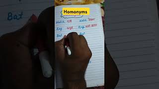 Homonyms होमोनिम्स trending basic motivation br new language english grammar [upl. by Furgeson]