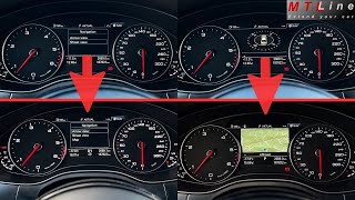 Audi A6 with MMI 3G MY2013 – activation of map display on instrument cluster [upl. by Layol740]