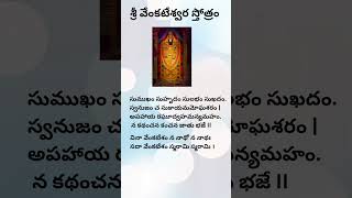 Venkateswara Stotram venkateswara lordvenkateshwara tirumala tirupathi ttd youtubeshorts Yt [upl. by Girovard]