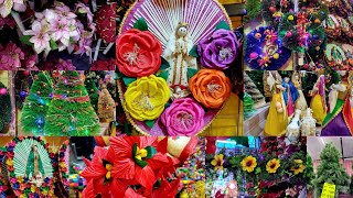 🎄ADORNOS Y DECORACIONES NAVIDEÑAS 🎄 ARTESANÍAS MEXICANAS🎄 CALLEJÓN DE CABAÑAS [upl. by Yelra]