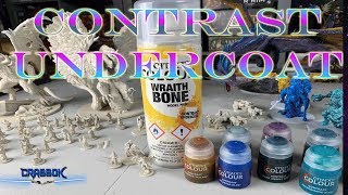 Citadel Contrast Paints  Undercoat Wraith Bone vs White Primer [upl. by Chadabe75]