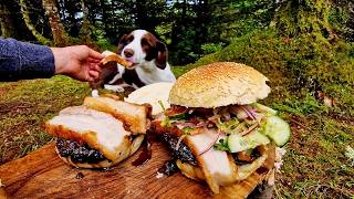 MustTry Wild Game Burgers in the Forest ASMR Cooking [upl. by Adon]