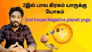 2இல் பாவ கிரகம் யாருக்கு யோகம்  Negative planet yoga  Astrology in tamil  Spritual Person [upl. by Alverta]