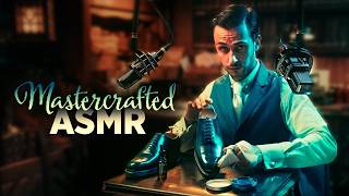 Leather Shoe Care amp Mirror Shine  MASTERCRAFTED ASMR [upl. by Oneladgam]