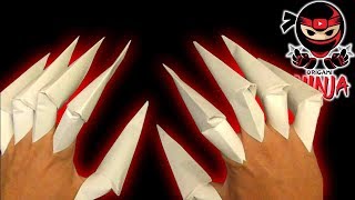 How to make Paper Claws EASY Origami hobby [upl. by Nevar]