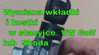 Wymiana wkładki i kostki w stacyjce samochodów VW lub Skoda [upl. by Gazo]