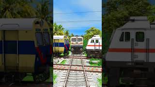 TRAINS CROSSING BUMPY BRANCHED TRACKS 😱 train [upl. by Llerihs594]