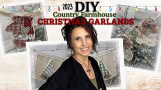 DIY Christmas Crafts  DIY Christmas Garlands  DIY Country Farmhouse Christmas Garland Decor [upl. by Atirec]