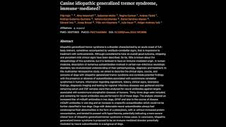 28 Canine idiopathic generalized tremor syndrome immunemediated [upl. by Narmak]