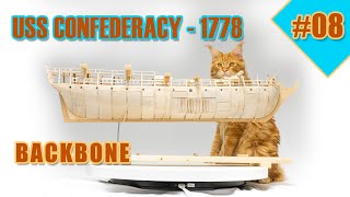 The biggest and most difficult ship model kit  08  USS CONFEDERACY  BACKBONE [upl. by Llerroj852]