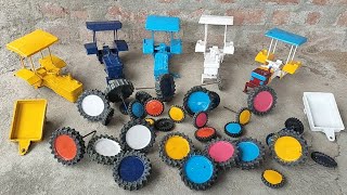 Diy Model John Deere Tractor tyres and trolley tyres fitting tractor video Sohan yt Creator [upl. by Rebmit564]