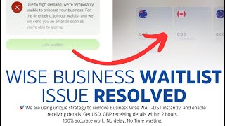 Business Wise Waitlist Issue 2024  Create Wise Business Account Without Waitlist Issue on UK LTD [upl. by Acir]