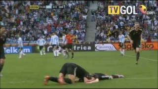 Germany vs Argentina 3rd July 2010 40 Highlights english commentator [upl. by Ailehc]