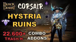 🌊 BDO  Corsair Succession PvE  Hystria Ruins Dehkia  Combo amp Addons  Lv2 Only 22600 Hour [upl. by Ymled]