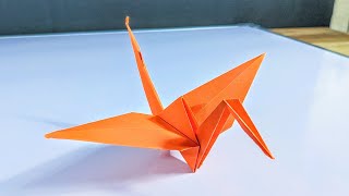 Origami Crane  How to make a Paper Crane Origami Step by Step Tutorial [upl. by Eelynnhoj]