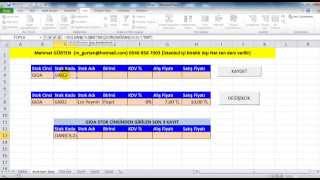 Excel Ders Stok Takibi 1bölüm Makrolu [upl. by Dry936]