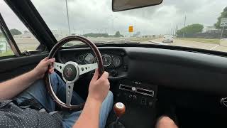 1969 MG MGC GT Cold Start amp Driving Video 6 cylinder Overdrive AC Live on Bringatrailer [upl. by Eolande]