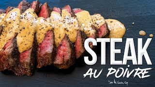 Wagyu Steak au Poivre  Pepper Steak Recipe  SAM THE COOKING GUY 4K [upl. by Kcirddot]